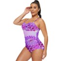 Dahlia Blossom Bloom Dahlias Fall Retro Full Coverage Swimsuit View2