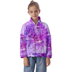 Dahlia Blossom Bloom Dahlias Fall Kids  Half Zip Hoodie by danenraven