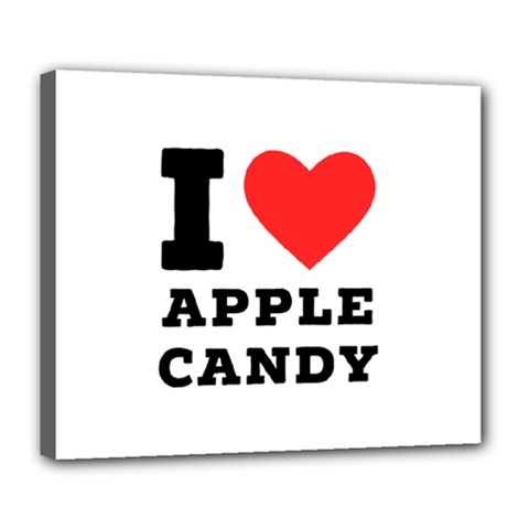 I Love Apple Candy Deluxe Canvas 24  X 20  (stretched) by ilovewhateva