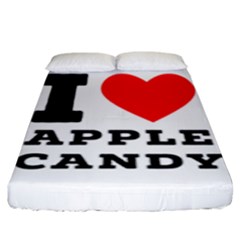 I Love Apple Candy Fitted Sheet (king Size) by ilovewhateva