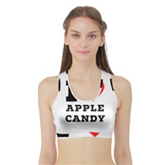 I Love Apple Candy Sports Bra With Border by ilovewhateva