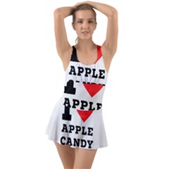 I Love Apple Candy Ruffle Top Dress Swimsuit by ilovewhateva