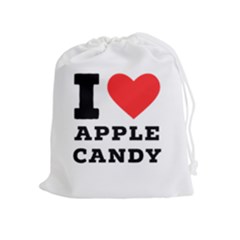 I Love Apple Candy Drawstring Pouch (xl) by ilovewhateva