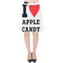 I Love Apple Candy Velvet High Waist Skirt by ilovewhateva