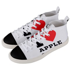 I Love Apple Candy Men s Mid-top Canvas Sneakers