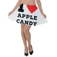 I Love Apple Candy Velvet Skater Skirt by ilovewhateva