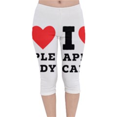 I Love Apple Candy Velvet Capri Leggings  by ilovewhateva