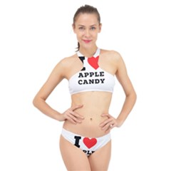 I Love Apple Candy High Neck Bikini Set by ilovewhateva