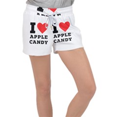 I Love Apple Candy Women s Velour Lounge Shorts by ilovewhateva