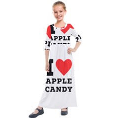 I Love Apple Candy Kids  Quarter Sleeve Maxi Dress by ilovewhateva