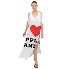 I Love Apple Candy Maxi Chiffon Cover Up Dress by ilovewhateva