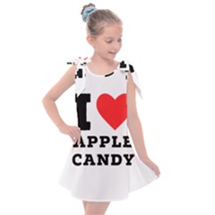 I Love Apple Candy Kids  Tie Up Tunic Dress by ilovewhateva