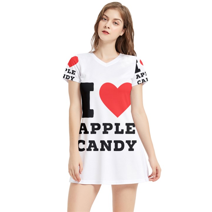 I love Apple candy Women s Sports Skirt