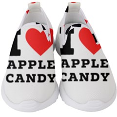 I Love Apple Candy Kids  Slip On Sneakers by ilovewhateva