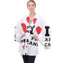 I love Apple candy Long Sleeve Velvet Kimono  View1