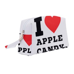 I Love Apple Candy Wristlet Pouch Bag (medium) by ilovewhateva