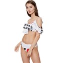 I love Apple candy Ruffle Edge Tie Up Bikini Set	 View2