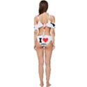 I love Apple candy Ruffle Edge Tie Up Bikini Set	 View4