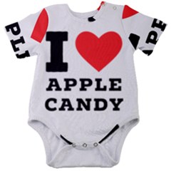 I Love Apple Candy Baby Short Sleeve Bodysuit by ilovewhateva