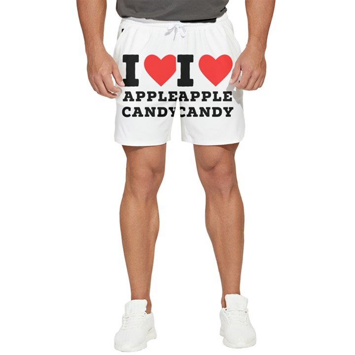 I love Apple candy Men s Runner Shorts