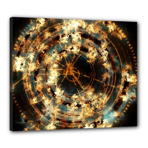 Science Fiction Background Fantasy Canvas 24  X 20  (stretched) by danenraven