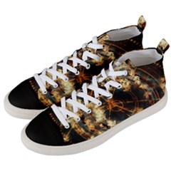 Science Fiction Background Fantasy Men s Mid-top Canvas Sneakers by danenraven