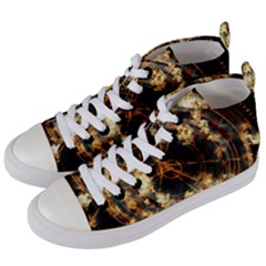 Science Fiction Background Fantasy Women s Mid-top Canvas Sneakers by danenraven