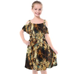 Science Fiction Background Fantasy Kids  Cut Out Shoulders Chiffon Dress by danenraven