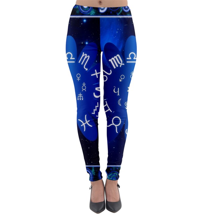 Astrology Horoscopes Constellation Lightweight Velour Leggings