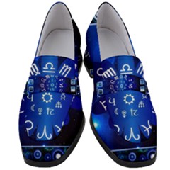 Astrology Horoscopes Constellation Women s Chunky Heel Loafers by danenraven