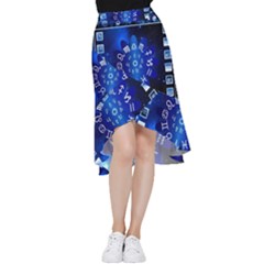 Astrology Horoscopes Constellation Frill Hi Low Chiffon Skirt by danenraven