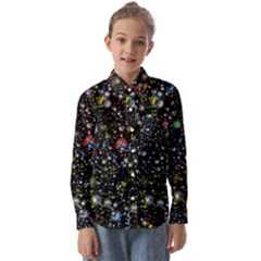 Illustration Universe Star Planet Kids  Long Sleeve Shirt by danenraven