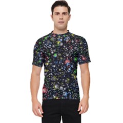 Illustration Universe Star Planet Men s Short Sleeve Rash Guard by danenraven