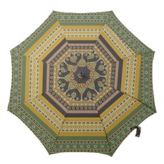 Seamless-pattern-egyptian-ornament-with-lotus-flower Hook Handle Umbrellas (small) by Salman4z