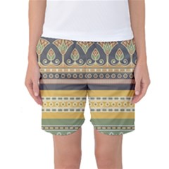 Seamless-pattern-egyptian-ornament-with-lotus-flower Women s Basketball Shorts by Salman4z