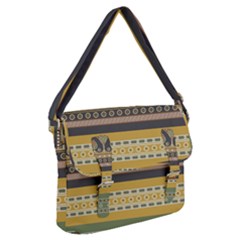 Seamless-pattern-egyptian-ornament-with-lotus-flower Buckle Messenger Bag by Salman4z