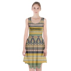 Seamless-pattern-egyptian-ornament-with-lotus-flower Racerback Midi Dress by Salman4z