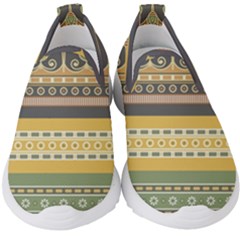 Seamless-pattern-egyptian-ornament-with-lotus-flower Kids  Slip On Sneakers by Salman4z