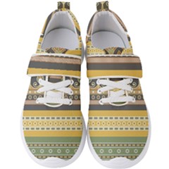 Seamless-pattern-egyptian-ornament-with-lotus-flower Men s Velcro Strap Shoes by Salman4z