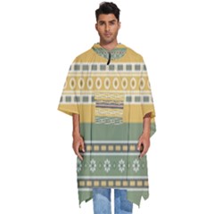 Seamless-pattern-egyptian-ornament-with-lotus-flower Men s Hooded Rain Ponchos by Salman4z