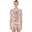 Coloured-dreamcatcher-background Drop Hem Mini Chiffon Dress View1