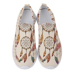 Coloured-dreamcatcher-background Women s Slip On Sneakers