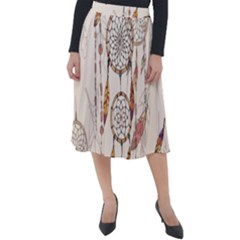 Coloured-dreamcatcher-background Classic Velour Midi Skirt  by Salman4z