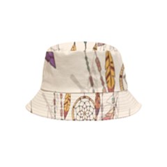 Coloured-dreamcatcher-background Bucket Hat (kids) by Salman4z