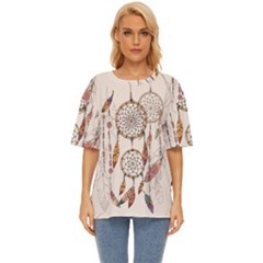 Coloured-dreamcatcher-background Oversized Basic Tee by Salman4z