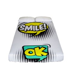 Set-colorful-comic-speech-bubbles Fitted Sheet (full/ Double Size) by Salman4z