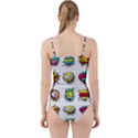 Set-colorful-comic-speech-bubbles Cut Out Top Tankini Set View2