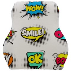 Set-colorful-comic-speech-bubbles Car Seat Velour Cushion  by Salman4z