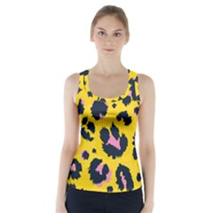 Leopard-print-seamless-pattern Racer Back Sports Top by Salman4z