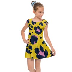 Leopard-print-seamless-pattern Kids  Cap Sleeve Dress by Salman4z